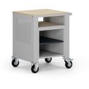 Fahrbarer Container G9, 2 Ablagen, 675 x 595 x 865-1130 mm, grau/Graphit Fahrbarer Container G9, 2 Ablagen, 675 x 595 x 865-1130 mm, grau/Graphit