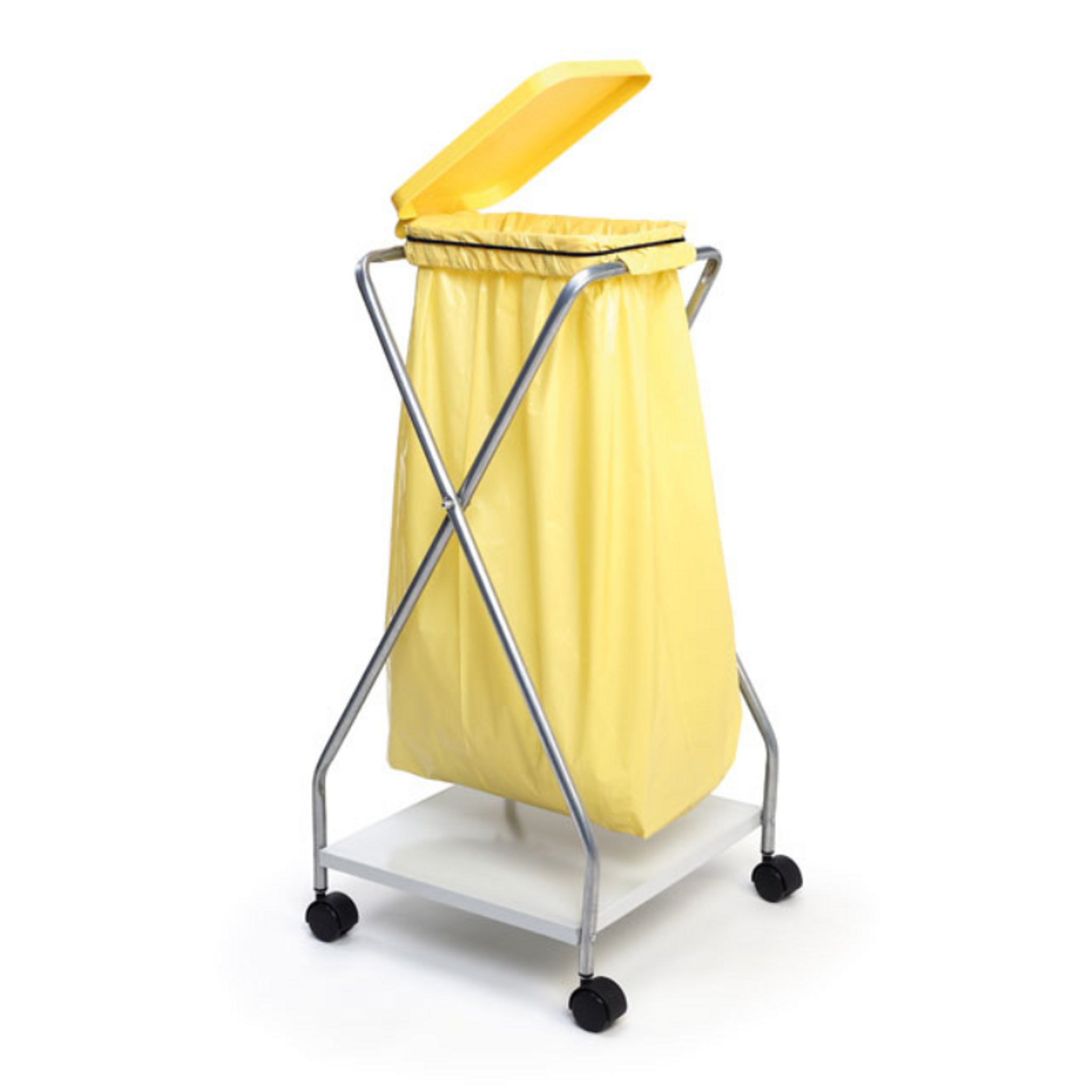 Fahrbarer Ständer für 1 Sack 70/120 l, gelb 440 x 480 x 930 mm