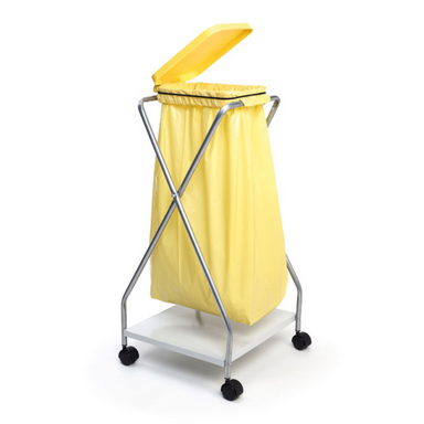 Fahrbarer Ständer für 1 Sack 70/120 l, gelb 440 x 480 x 930 mm