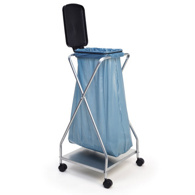 Fahrbarer Ständer für 1 Sack 70/120 l, schwarz 440 x 480 x 930 mm