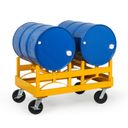 Fahrbarer Wagen für Fassregal 2x 208 l, Tragfähigkeit 750 kg