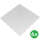 Fliesen für feuchte Umgebungen, 0,4 x 0,4 m, weiß, 6 Stk.