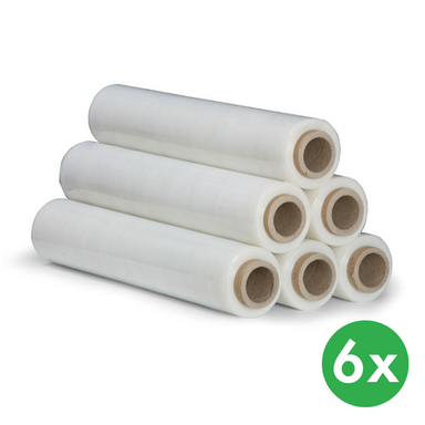 Folia stretch, przezroczysta 23 mic, 450 mm x 217 m, 6 szt.
