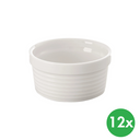 Forma do pieczenia średnica 9 cm, porcelana, biała, 12 szt