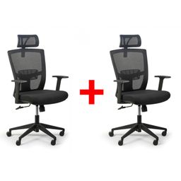 Fotel biurowy FANTOM 1+1 GRATIS, czarny