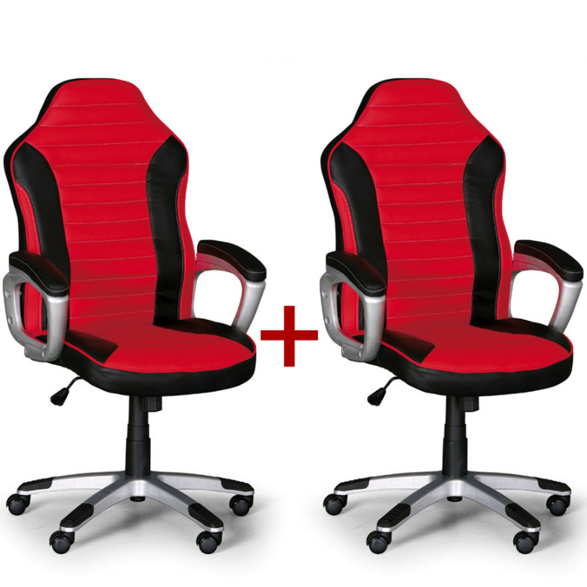 Fotel biurowy SPORT 1+1 GRATIS, czerwony
