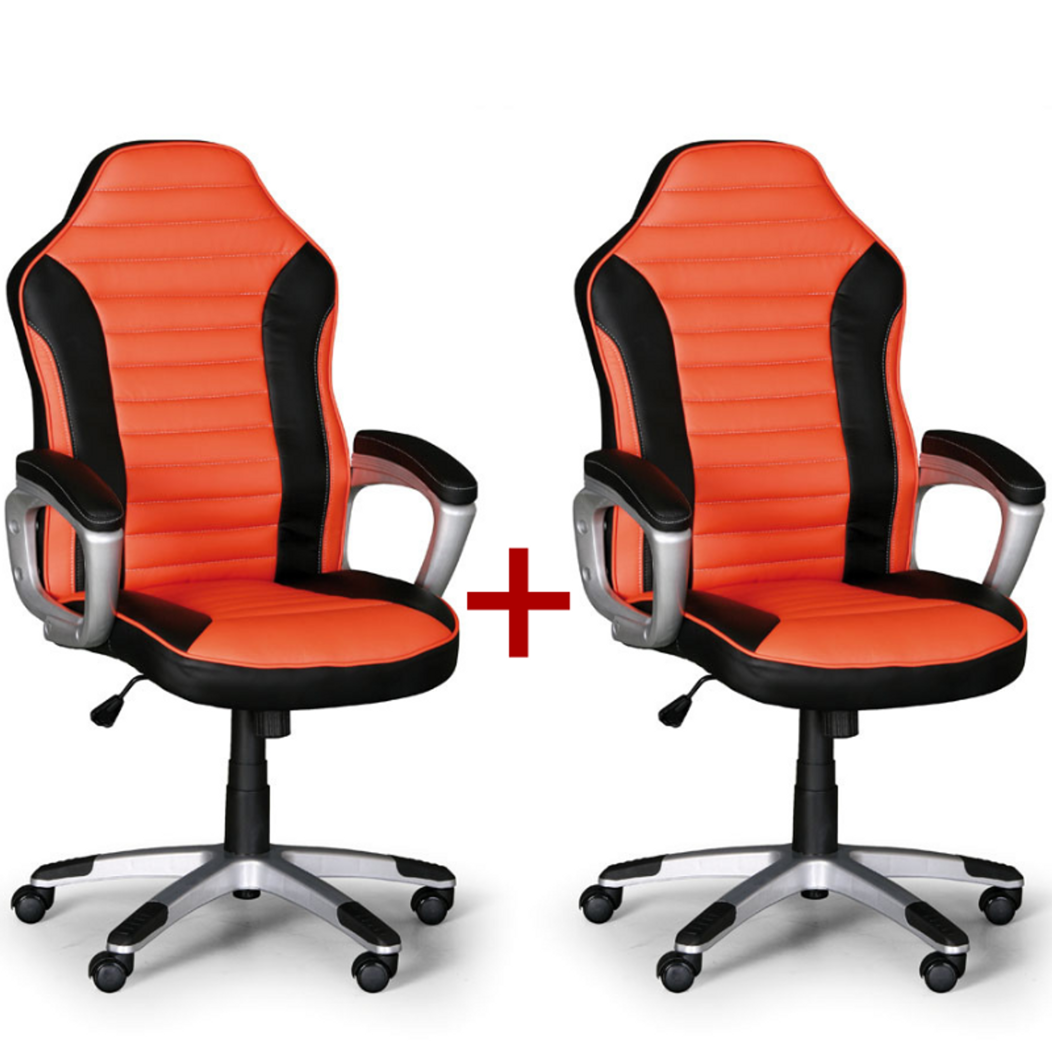 Fotel biurowy SPORT 1+1 GRATIS, pomarańczowy