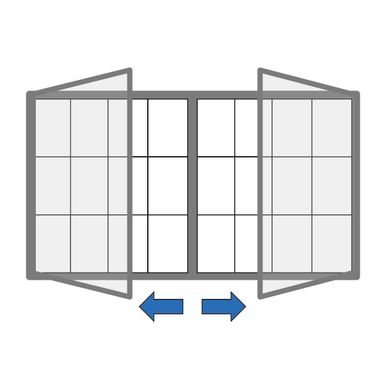 Gablota magnetyczna zewnętrzna, dwudrzwiowa, 1940 x 1000 mm