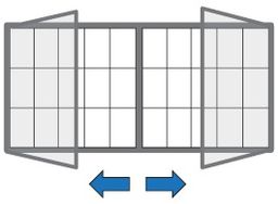 Gablota magnetyczna zewnętrzna, dwudrzwiowa, 2300 x 1000 mm