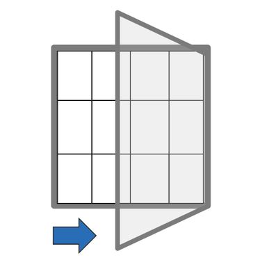 Gablota magnetyczna zewnętrzna, jednoskrzydłowa, 950 x 1000 mm