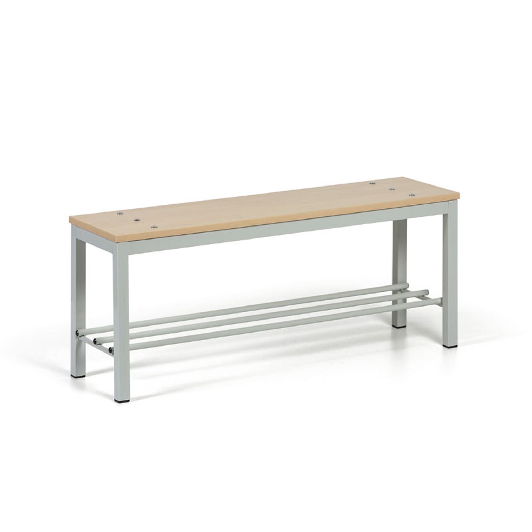 Garderobenbank mit Schuhablage, Sitz - Laminat, Länge 1000 mm, Birke