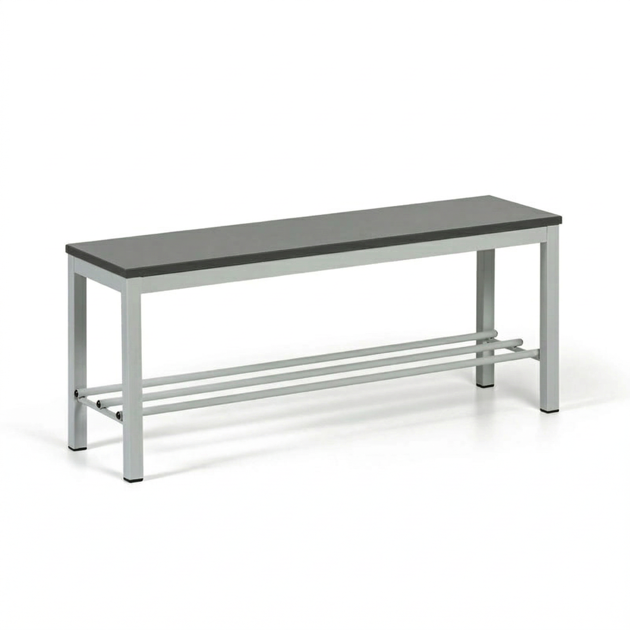 Garderobenbank mit Schuhablage, Sitz - Laminat, Länge 1000 mm, Graphit