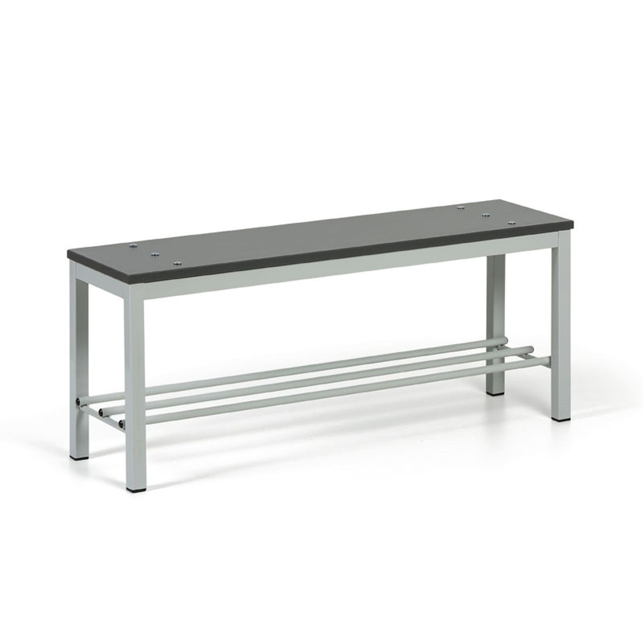 Garderobenbank mit Schuhablage, Sitz - Laminat, Länge 1000 mm, Graphit