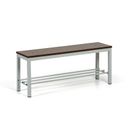 Garderobenbank mit Schuhablage, Sitz - Laminat, Länge 1000 mm, Nussbaum