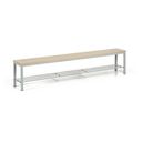 Garderobenbank mit Schuhablage, Sitz - Laminat, Länge 2000 mm, Birke