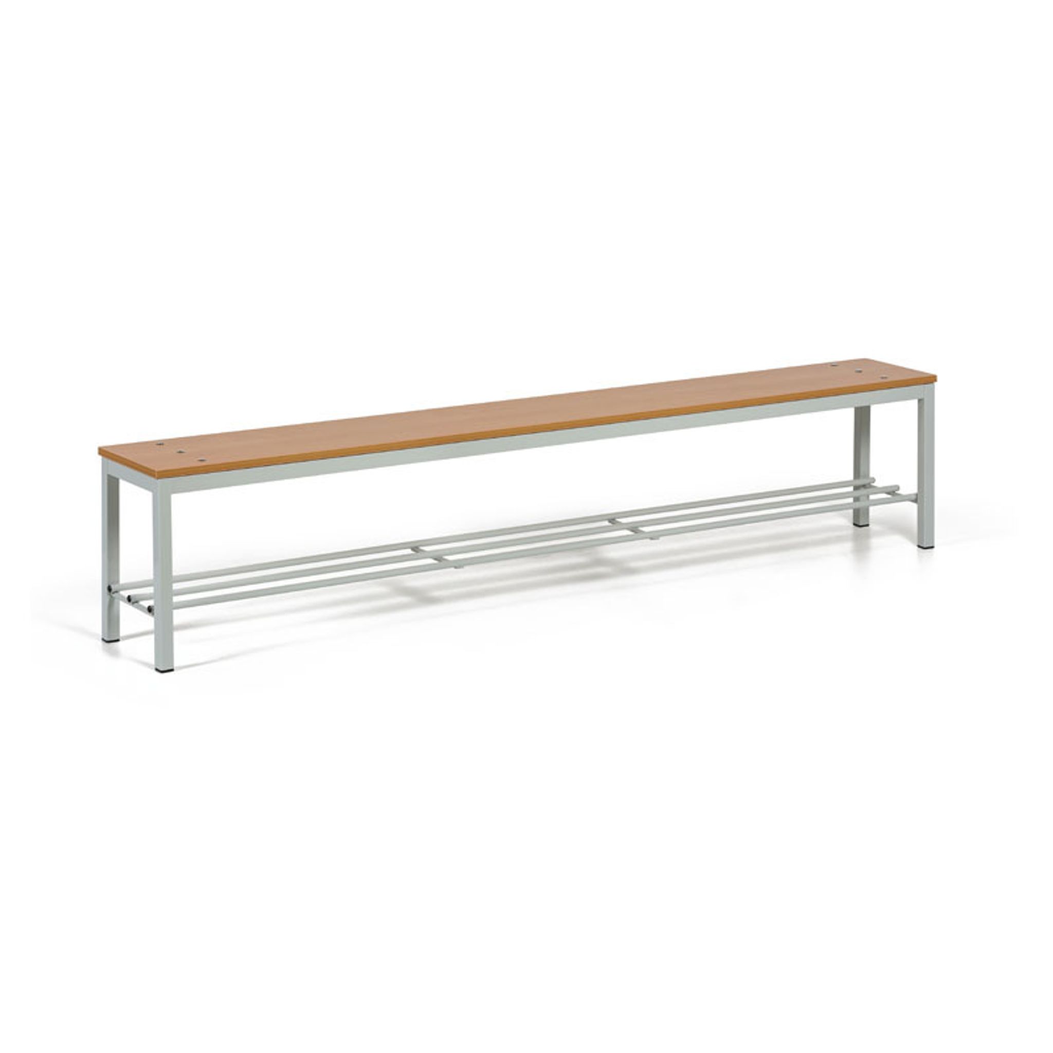 Garderobenbank mit Schuhablage, Sitz - Laminat, Länge 2000 mm, Buche