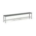 Garderobenbank mit Schuhablage, Sitz - Laminat, Länge 2000 mm, Graphit