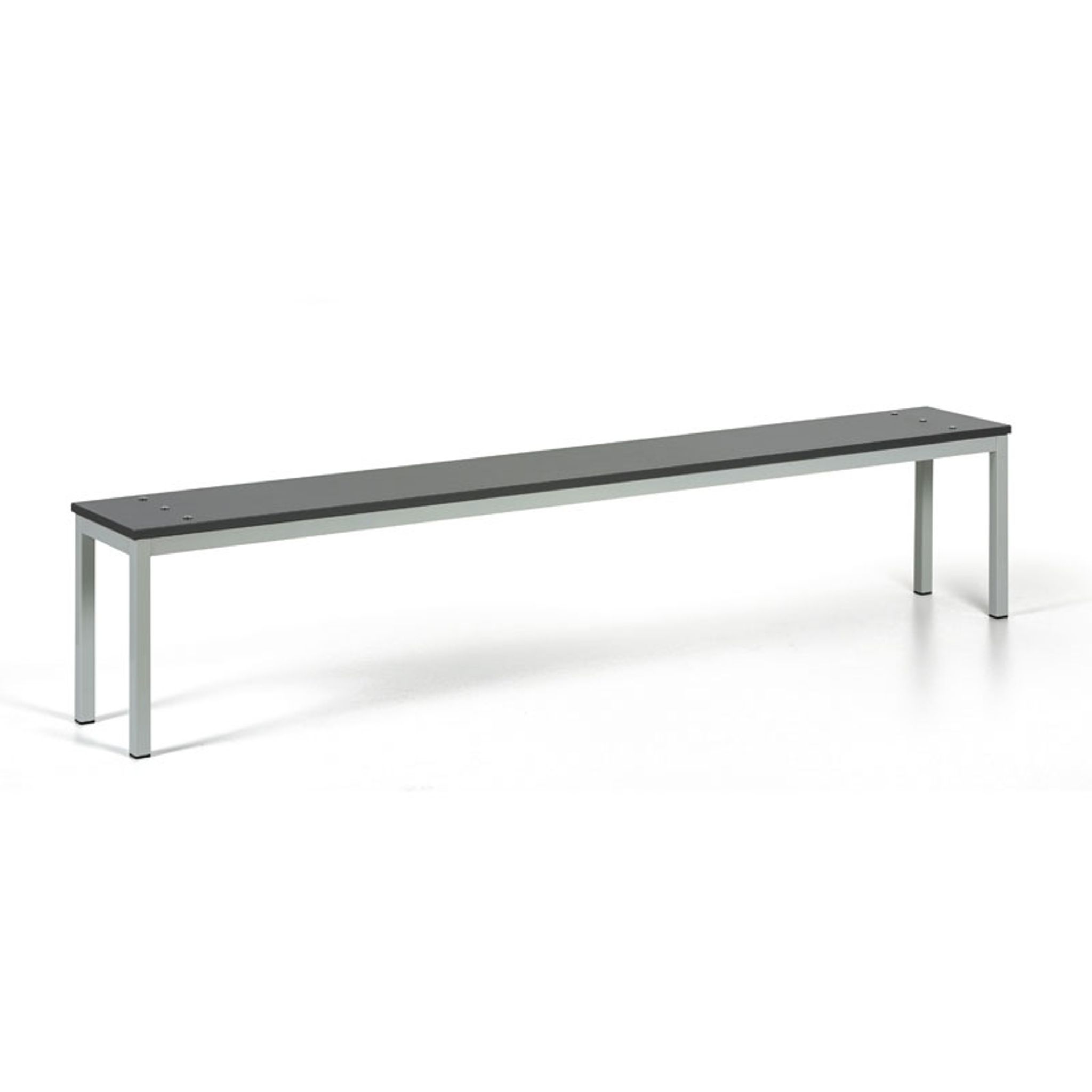 Garderobenbank, Sitz - Laminat, Länge 2000 mm, Graphit