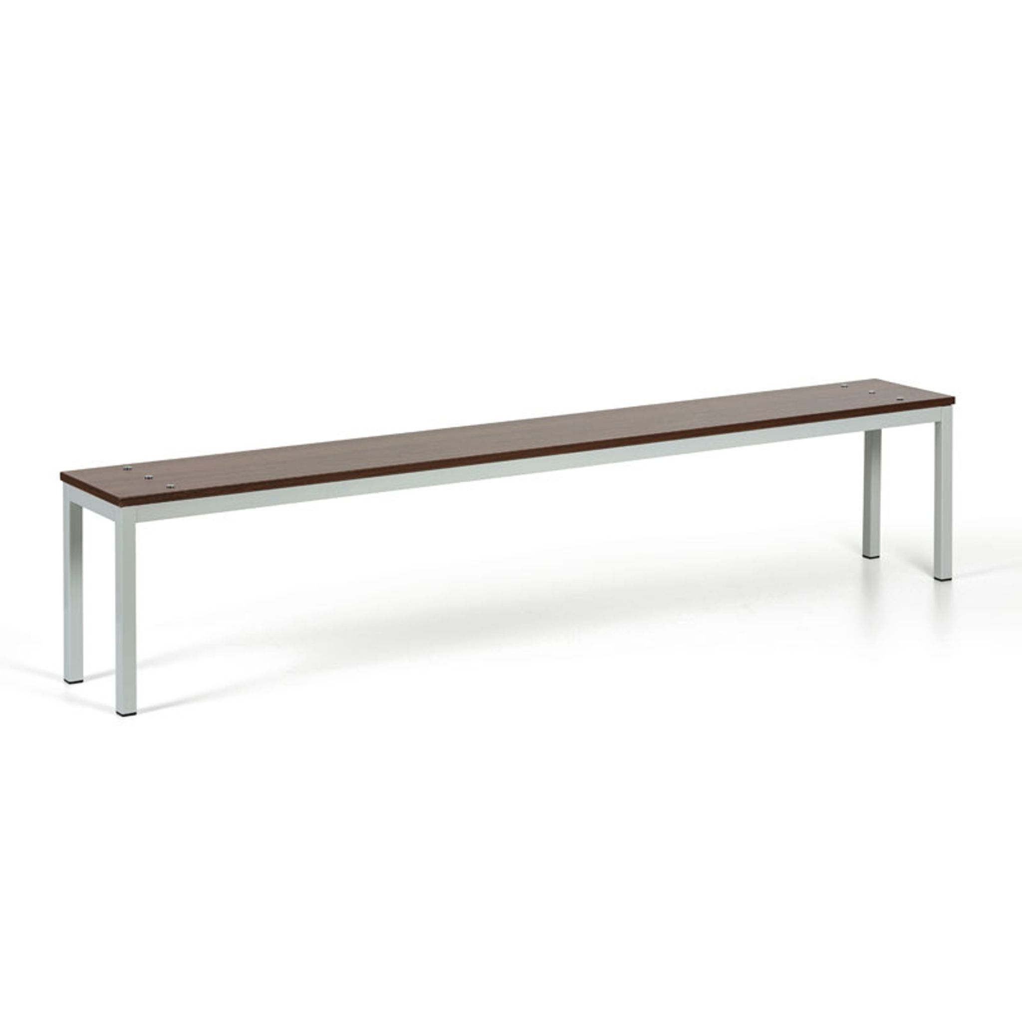 Garderobenbank, Sitz - Laminat, Länge 2000 mm, Nussbaum