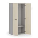 Garderobenschrank mit 1 Regalböden PRIMO GRAY, Kleiderstange, 1781 x 800 x 500 mm, grau/Birke