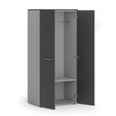 Garderobenschrank mit 1 Regalböden PRIMO GRAY, Kleiderstange, 800 x 500 x 1781 mm, grau/Graphit
