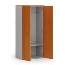 Garderobenschrank mit 1 Regalböden PRIMO GRAY, Kleiderstange, 800 x 500 x 1781 mm, grau/Kirschbaum