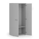 Garderobenschrank mit 1 Regalböden PRIMO GRAY, Kleiderstange, 800 x 500 x 1781 mm, grau