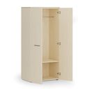 Garderobenschrank mit 1 Regalböden PRIMO WOOD, Kleiderstange, 800 x 500 x 1781 mm, Birke