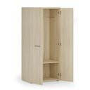 Garderobenschrank mit 1 Regalböden PRIMO WOOD, Kleiderstange, 800 x 500 x 1781 mm, Eiche natur
