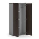 Garderobenschrank mit 3 Regalböden PRIMO GRAY, Kleiderstange, 800 x 500 x 1781 mm, grau/Wenge