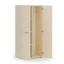 Garderobenschrank mit 3 Regalböden PRIMO WOOD, Kleiderstange, 1781 x 800 x 500 mm, Birke