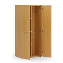 Garderobenschrank mit 3 Regalböden PRIMO WOOD, Kleiderstange, 1781 x 800 x 500 mm, Buche