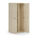 Garderobenschrank mit 3 Regalböden PRIMO WOOD, Kleiderstange, 1781 x 800 x 500 mm, Eiche natur