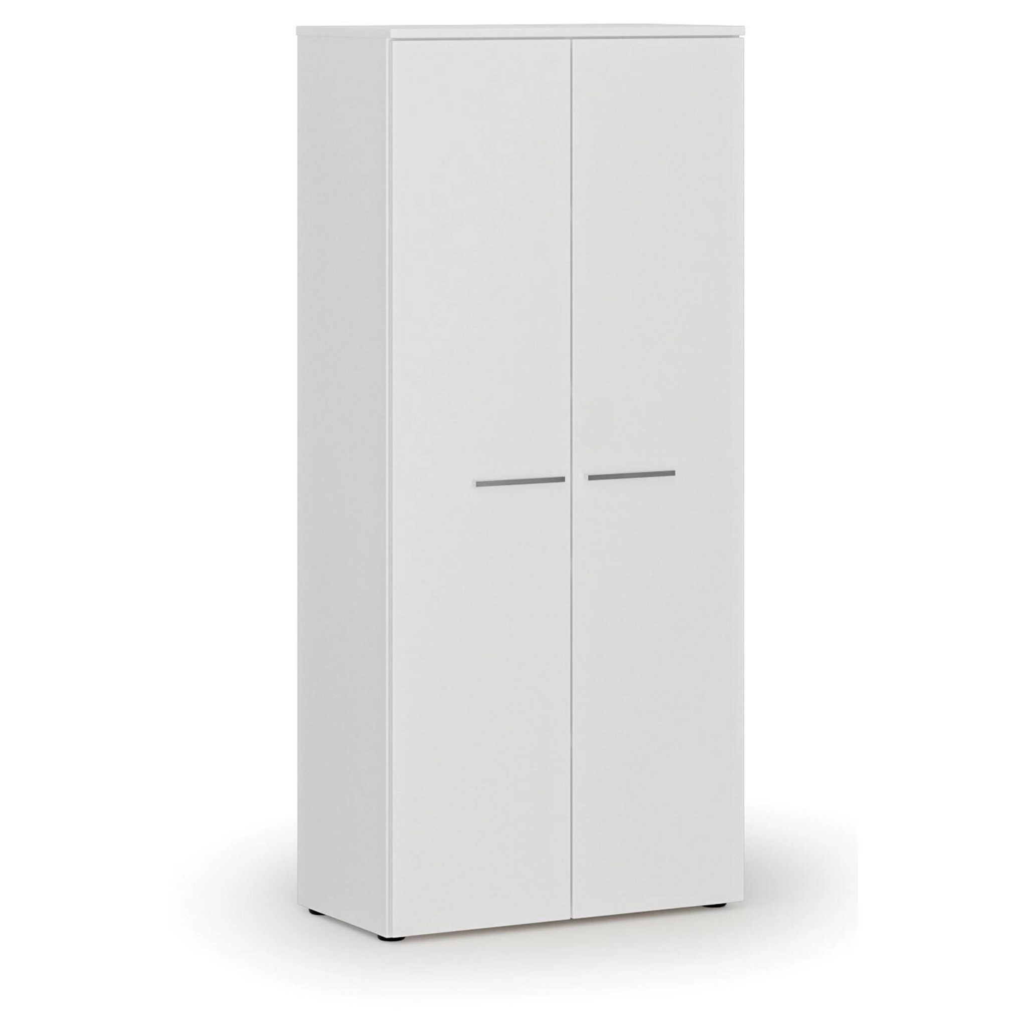 Garderobenschrank mit Auszug PRIMO WHITE, 1781 x 800 x 420 mm, weiß