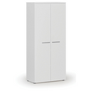 Garderobenschrank mit Auszug PRIMO WHITE, 800 x 420 x 1781 mm, weiß