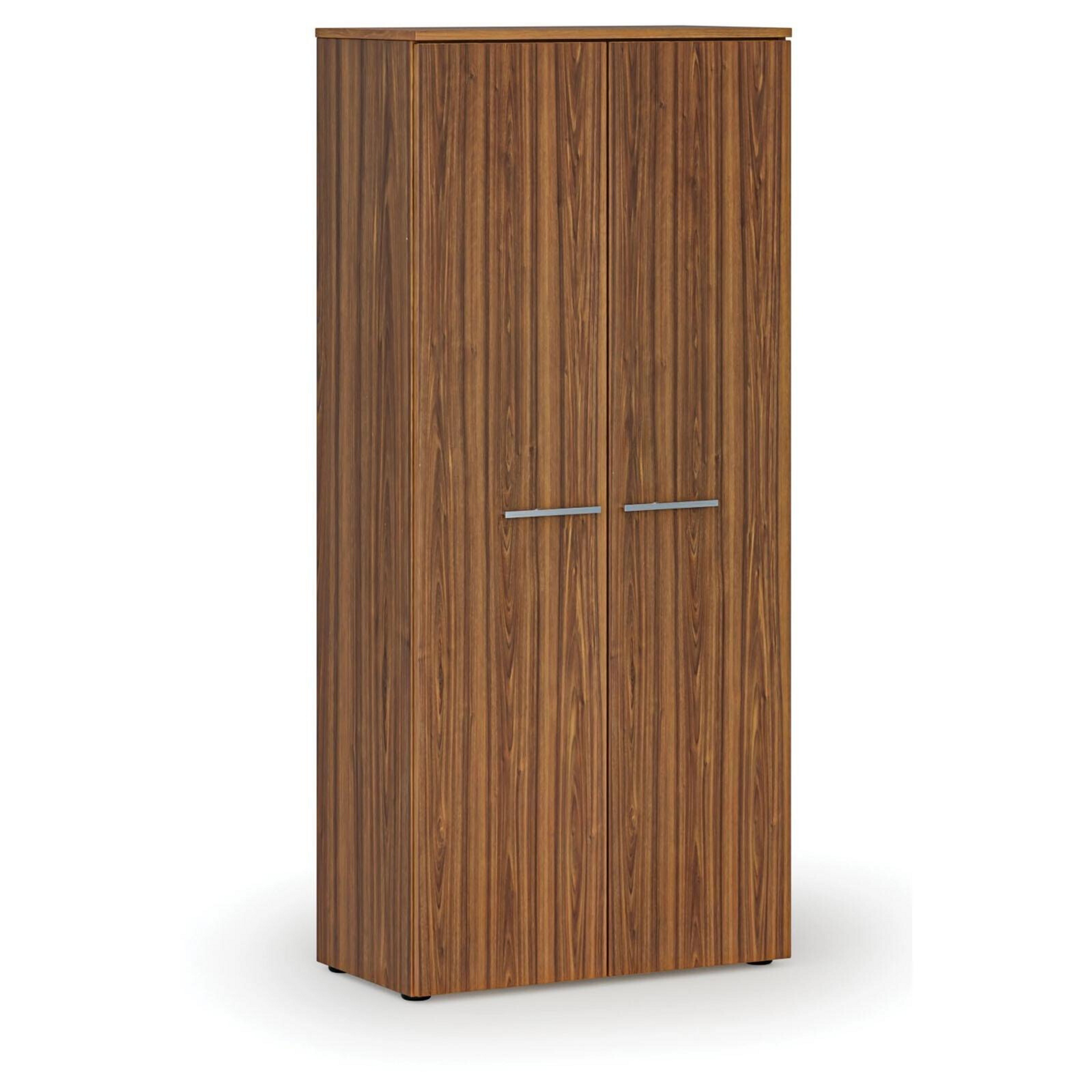 Garderobenschrank mit Auszug PRIMO WOOD, 800 x 420 x 1781 mm, Nussbaum