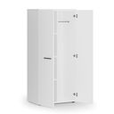 Garderobenschrank mit Regalböden PRIMO WHITE, Kleiderstange, 800 x 500 x 1781 mm, weiß