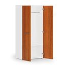 Garderobenschrank PRIMO WHITE, Kleiderstange, 800 x 500 x 1781 mm, weiß/Kirschbaum