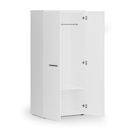 Garderobenschrank PRIMO WHITE, Kleiderstange, 800 x 500 x 1781 mm, weiß