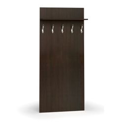 Garderobenwand PRIMO WOOD, 5 Kleiderhaken, Ablage, Wenge