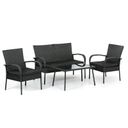 Gartenset - 2x Sessel, 1x Sofa, 1x Tisch