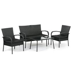 Gartenset - 2x Sessel, 1x Sofa, 1x Tisch