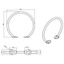 Gebogener Fahrradträger aus Edelstahl, 2 Plätze, zum Verankern