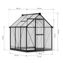 Gewächshaus 210 x 183 x 193 cm, verstärkte Konstruktion, Polycarbonat 6 mm Gewächshaus 210 x 183 x 193 cm, verstärkte Konstruktion, Polycarbonat 6 mm