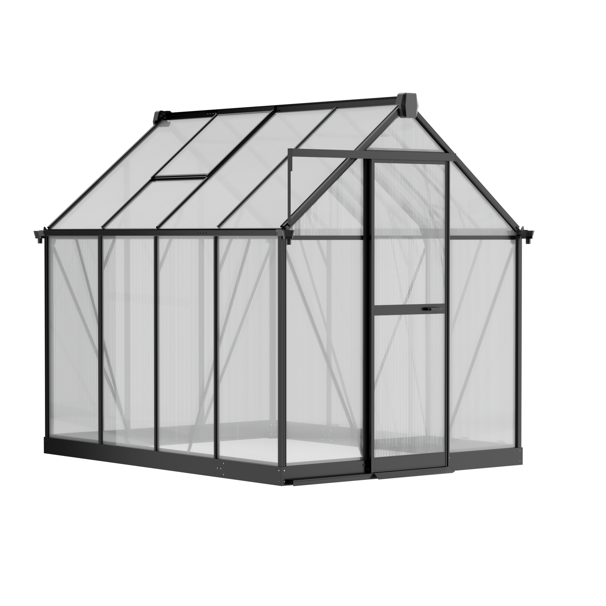 Gewächshaus 210 x 183 x 248 cm, verstärkte Konstruktion, Polycarbonat 6 mm Gewächshaus 210 x 183 x 248 cm, verstärkte Konstruktion, Polycarbonat 6 mm