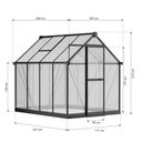 Gewächshaus 210 x 183 x 248 cm, verstärkte Konstruktion, Polycarbonat 6 mm Gewächshaus 210 x 183 x 248 cm, verstärkte Konstruktion, Polycarbonat 6 mm