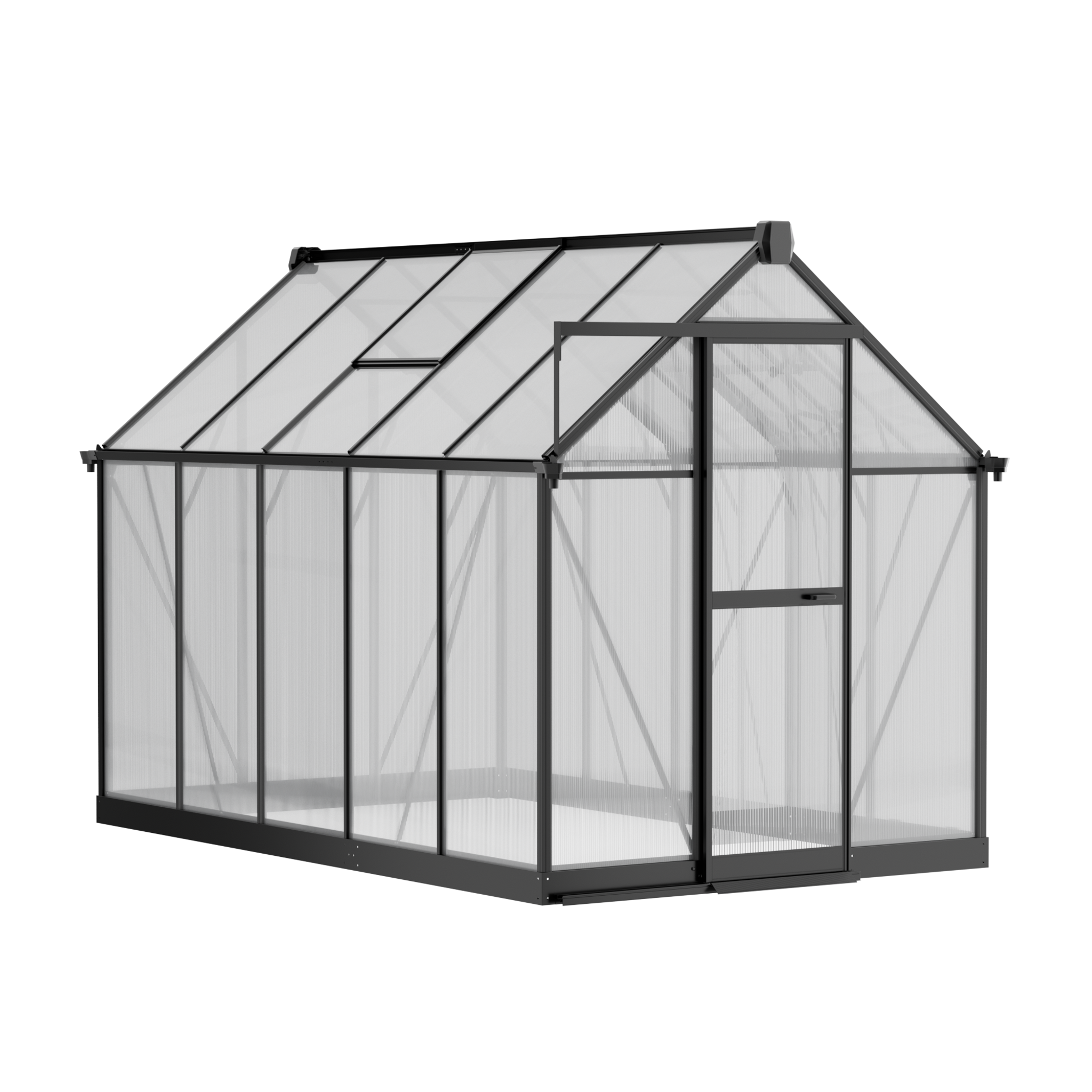 Gewächshaus 210 x 183 x 304 cm, verstärkte Konstruktion, Polycarbonat 6 mm Gewächshaus 210 x 183 x 304 cm, verstärkte Konstruktion, Polycarbonat 6 mm
