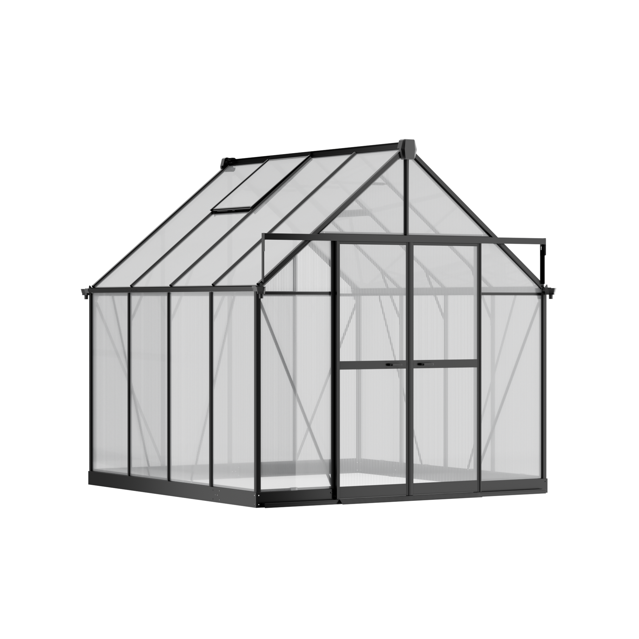 Gewächshaus 234 × 244 × 254 cm, verstärkte Konstruktion, Polycarbonat 6 mm Gewächshaus 234 × 244 × 254 cm, verstärkte Konstruktion, Polycarbonat 6 mm