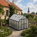 Gewächshaus 240 x 244 x 371 cm, verstärkte Konstruktion, Polycarbonat 6 mm