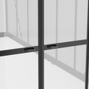 Gewächshaus 240 x 244 x 429 cm, verstärkte Konstruktion, Polycarbonat 6 mm